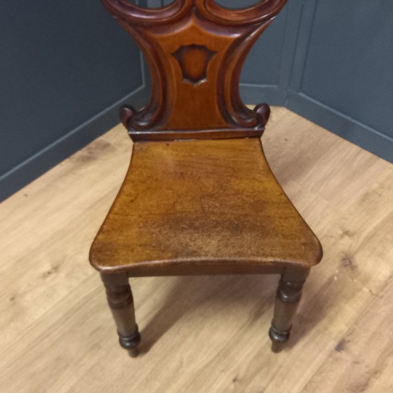 Image 1 of Antique English Hall Chair