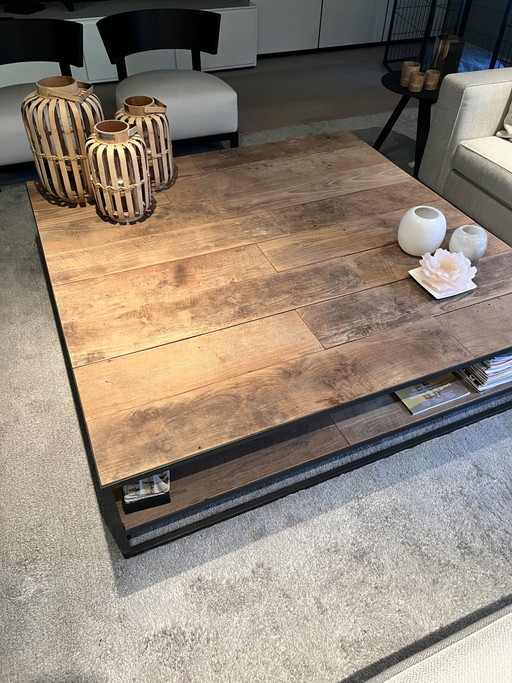 Tavolino da caffè R&amp;R Mesa, struttura in metallo e legno