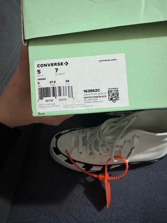 Image 1 of Converse x Off-White Chuck Taylor All-Star 70S Hi Sneaker