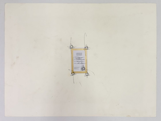 Image 1 of Franco Azzinari zeefdruk, Mediterraan landschap, 60x80cm, moderne kunst