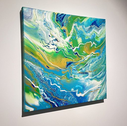 Maxime Bouvy Oil On Canvas - Pouring