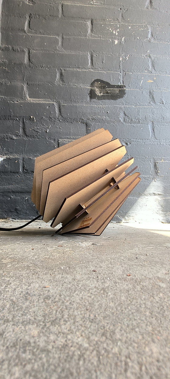 Image 1 of Van Tjalle and Jasper Mini-spot table lamp laser-cut MDF lamp modern minimalist design