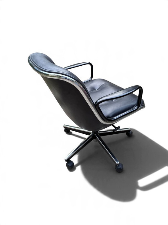 Sillón Executive Charles Pollock para Knoll, cuero negro – Sillones (photo 9 of 11)