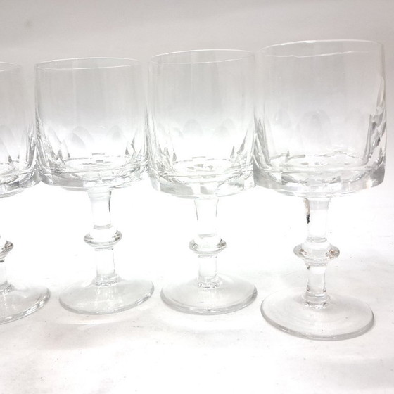 Image 1 of Élégants gobelets en cristal vintage – Ensemble de 5