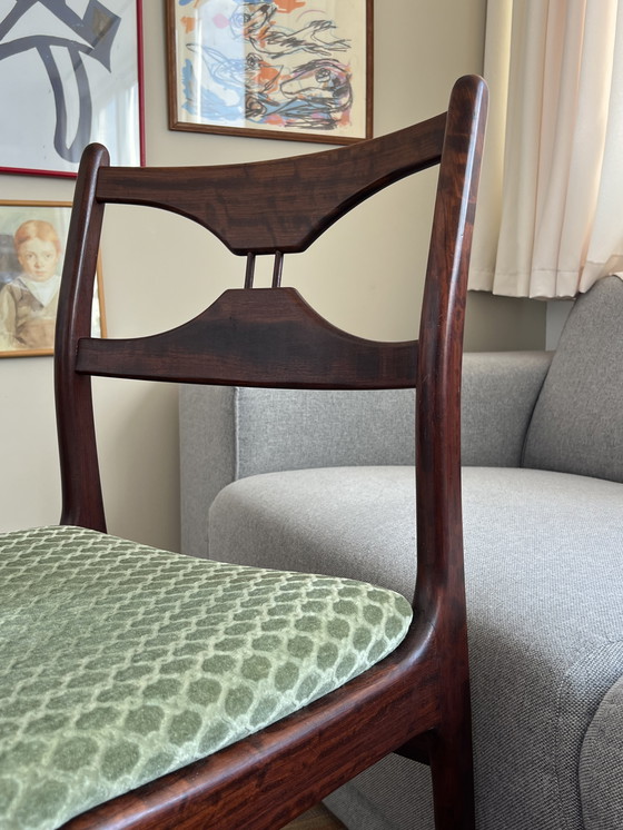 Image 1 of 4x rosewood Mid - Century wooden chairs