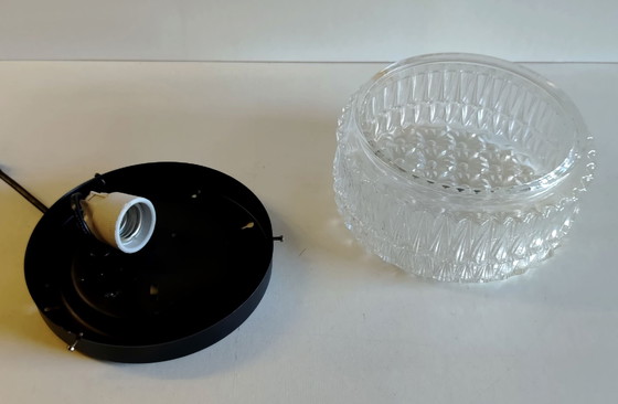 Plafonnier ou applique en verre moulé - design 70's en (photo 9 of 10)
