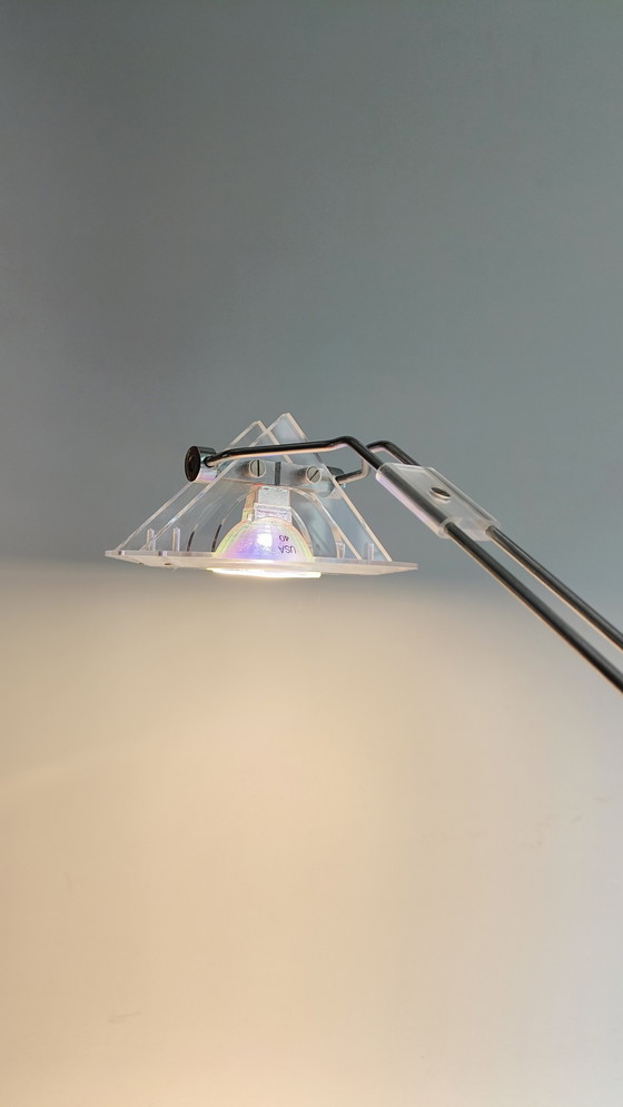 Image 1 of Modernist 1980s plexiglass desk lamp
