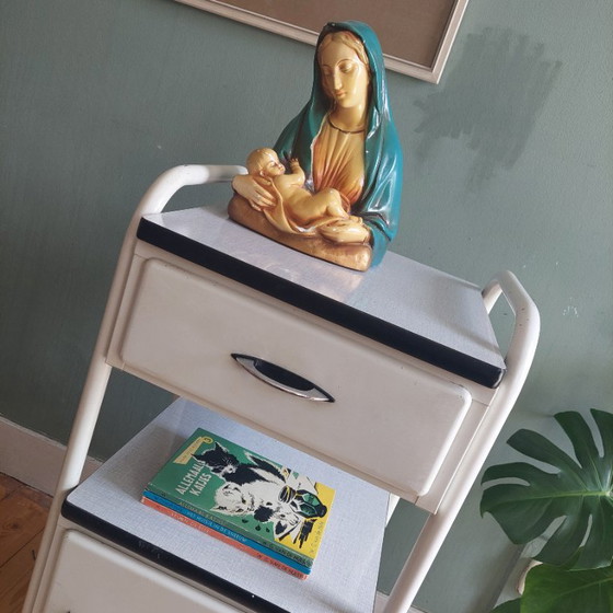 Lucky Vintage Original French Industrial Hospital Cabinet – Nightstands, Metal (photo 3 of 9)