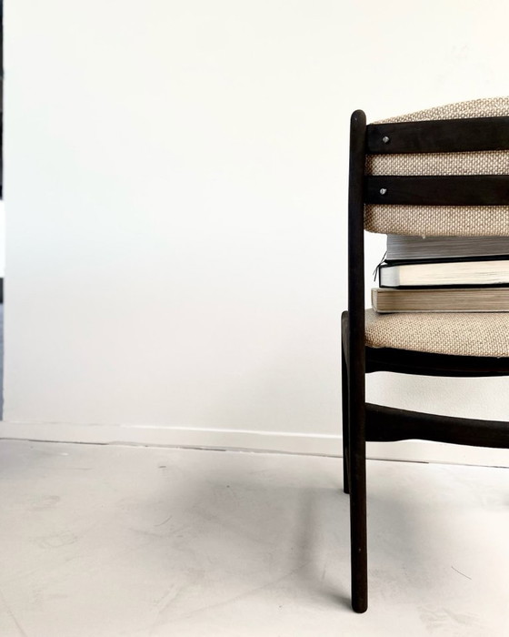 2x Geschwärzte Esszimmerstühle – LINFIN, Wood, Wool (photo 3 of 5)