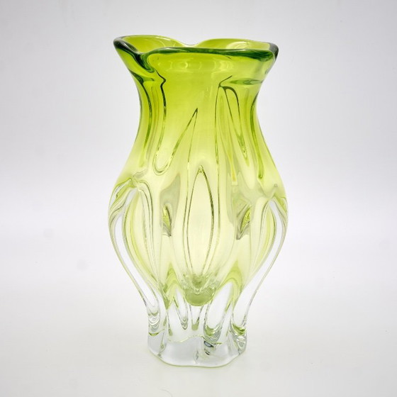 Image 1 of Vintage Art Glass Vase by Josef Hospodka, Czechoslovakia 1960s