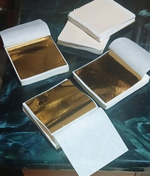 500 unidades de láminas tipo pan de oro