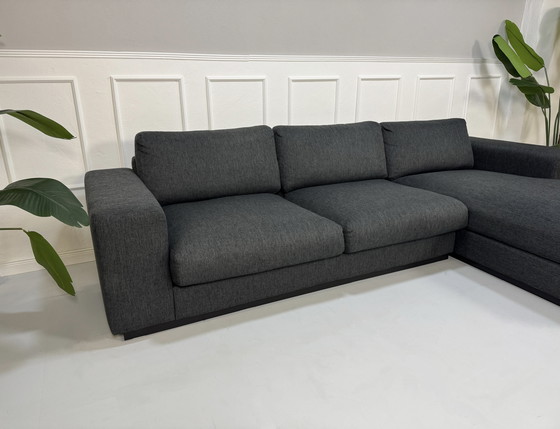 Image 1 of Bolia Sepia Sofa Designer Fabric Gray Couch 3 Seater + Stool