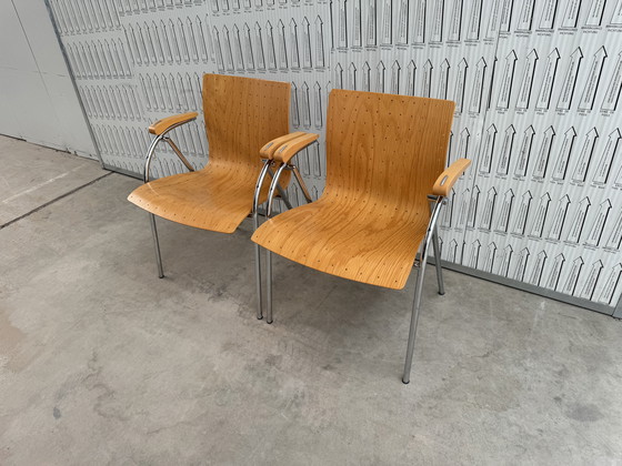 Image 1 of Thonet 2er Set Stühle mit Beistelltisch