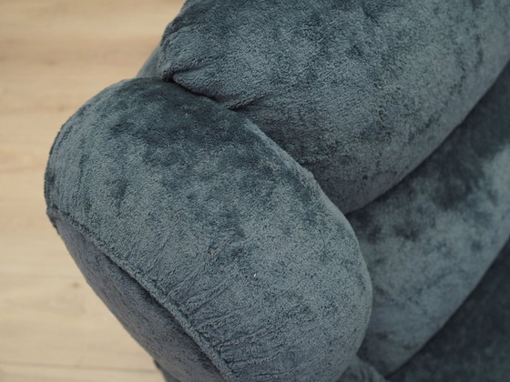 Image 1 of Divano in velluto blu navy, design italiano, anni '70, produzione: Italia