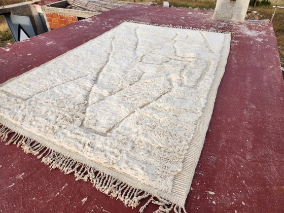 Image 1 of Minimalist Beni Ourain Rug 300x200 cm – Handmade Moroccan Wool Rug