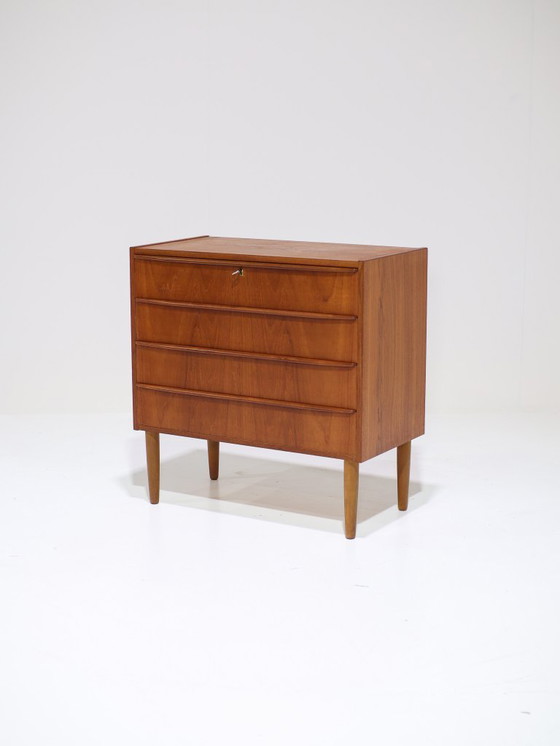 Image 1 of Danish vintage teak chest of drawers 1960s