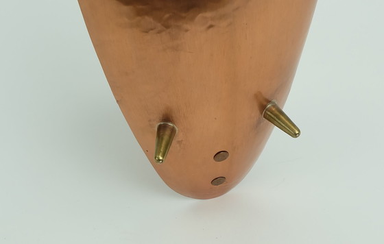 Image 1 of Excepcional candelabro de pared grande de mediados de siglo, de cobre martillado, de los años 50 y 60