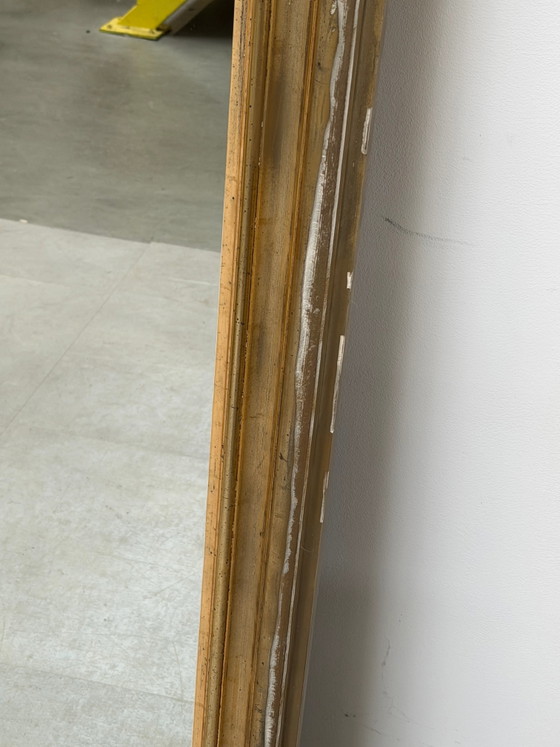 19th-Century Gilt Mirror with Ornate Crest, 192 × 100 cm (photo 7 of 8)