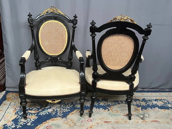 Coppia di poltrone in stile Napoleone III. – Wood (photo 10 of 12)