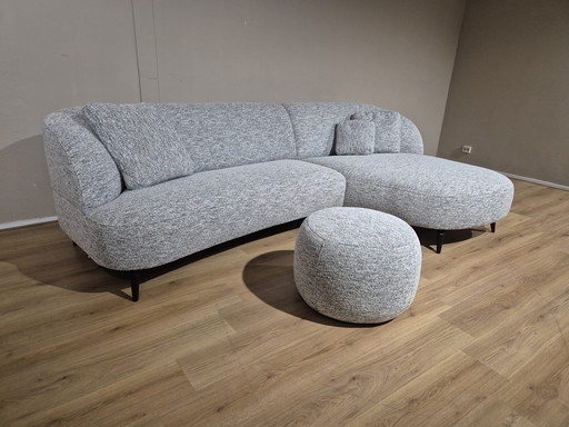 Montel Snake - Hoekbank - Grijs - Zwart - Stof - Nieuw 