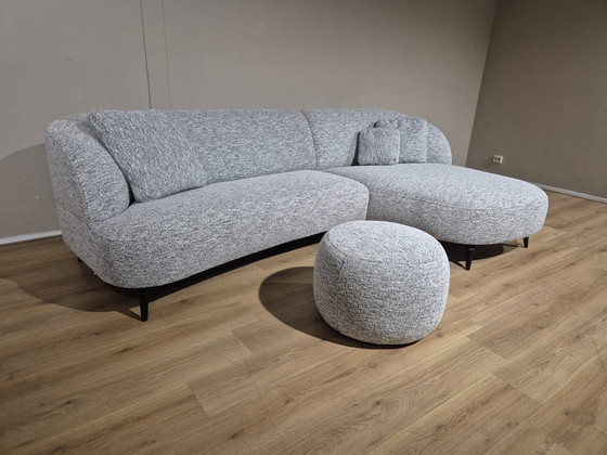 Image 1 of Montel Snake - Corner sofa - Gray - Black - Fabric - New