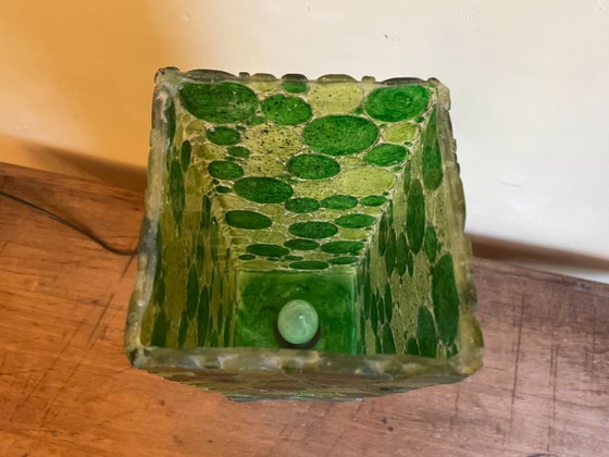 Image 1 of Leuke Lamp Tafellamp Schemerlamp groen Frans Memphis style