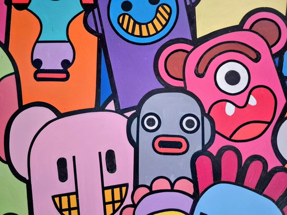 Image 1 of Peinture humoristique Happy Chaos - pop art - Franklin van Dam