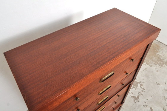 Cassettiera modulare in mogano / schedario, anni '50 – Cassettiere, Legno, Vintage (photo 11 of 13)