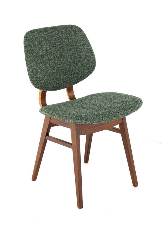 Image 1 of Ensemble de 6 chaises de salle à manger hollandaises « Zegge » vintage rembourrées