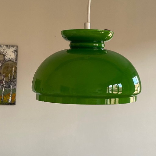 Groene opaalglazen hanglamp