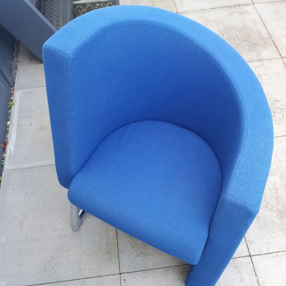 Sedia asimmetrica blu reale – Poltrone, Tessile (photo 6 of 6)