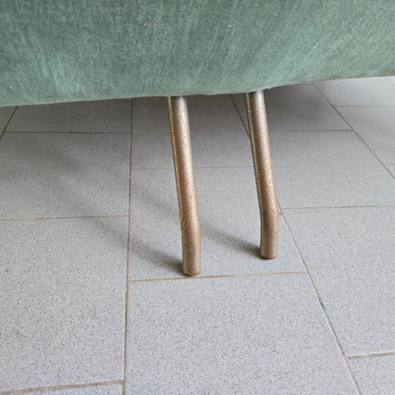 Image 1 of 1950s Vintage Two-Seat Velvet Sofa by Louis Paolozzi for ZOL 50s