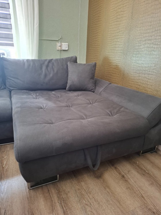Corner/Sofa Bed, As Good As New – Corner sofas, Metal, Textile (photo 2 of 9)