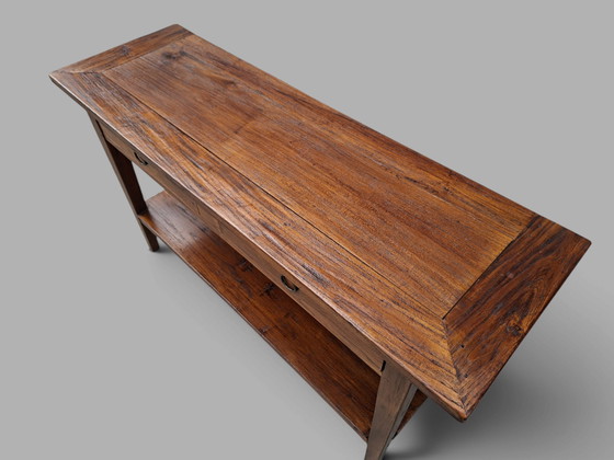 Tavolino classico, consolle da parete, dimensioni: 140x45cm e 78cm di altezza. – Console, Metal, Wood (photo 5 of 5)