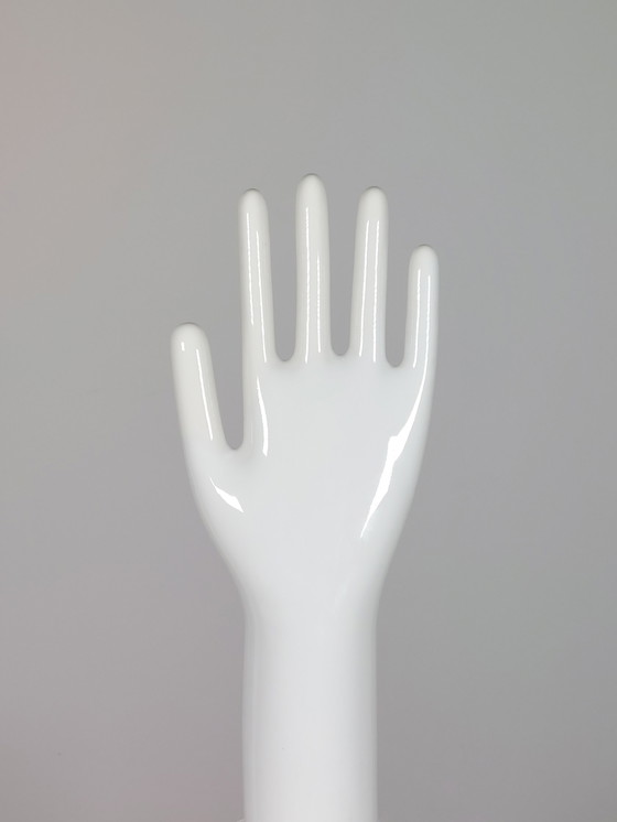 Image 1 of Coppia di mani in porcellana vintage, portagioie, arredamento industriale