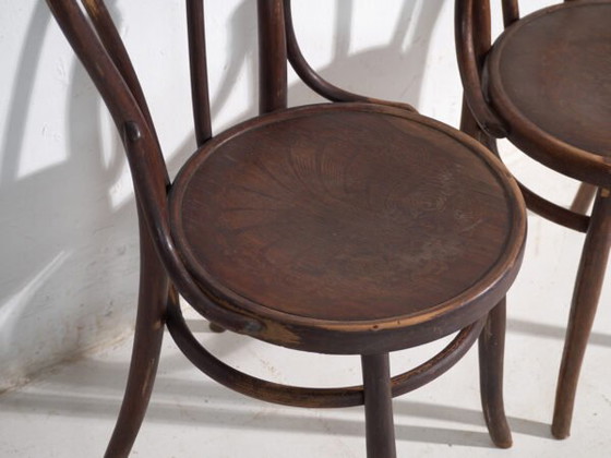 Pair of antique bentwood chairs in the Thonet style – Central Europe, circa 1900 – Dining chairs (photo 17 of 40)