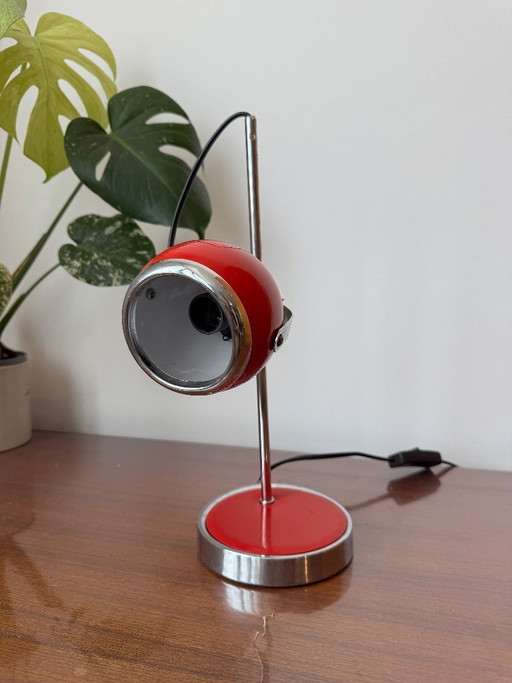 Vintage red Eyeball tall lamp