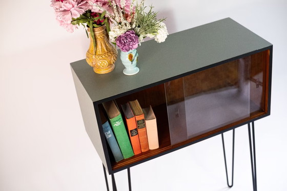 Image 1 of Mid - Century Modern display cabinet - Sage Green