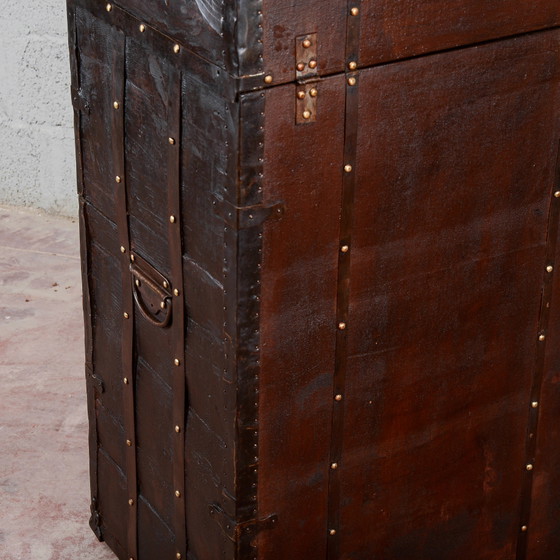 Rollbarer Reisekleiderschrank mit Fächern – Reisetaschen, Metall, Vintage (photo 25 of 26)