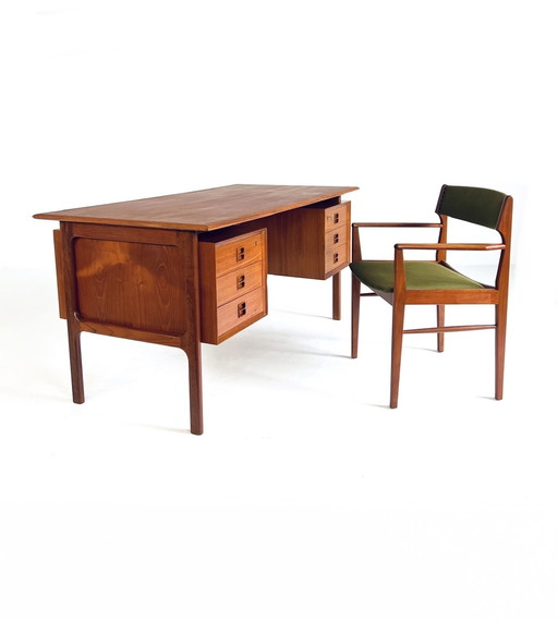 Teakhouten Bureau, Erik Brouer, Brouer Møbelfabrik ‘60