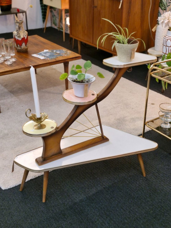 Image 1 of Vintage Plant Shelf 1950s/60s Pastel