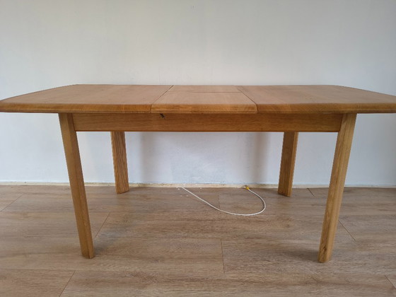 Oak Dining Table – Designer & Extendable – Wood (photo 13 of 20)