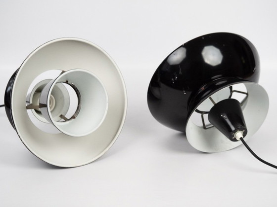 Image 1 of Paire de 2 lampes vintage danoises Doo Wop par Henning Klok, Louis Poulsen, années 1950