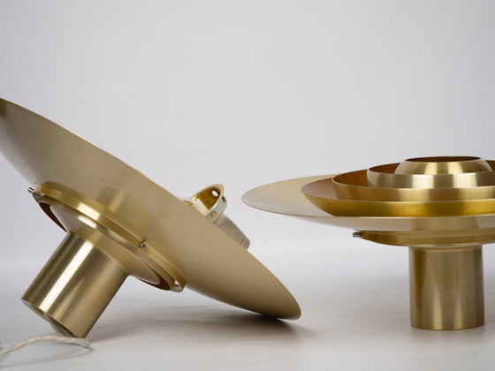 Image 1 of Pair of 2 Danish vintage P376 lamps by Bonderup and Thorup, Nordisk Solar, 1964