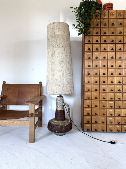 Lampadaire vintage XL en céramique, années 60