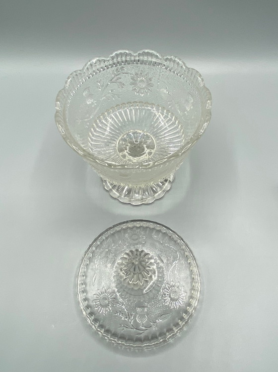 Snoepschaal van gegoten glas in Art Deco-stijl – in de stijl van Portieux – circa 1930 – Glazen & Karaffen (photo 3 of 6)