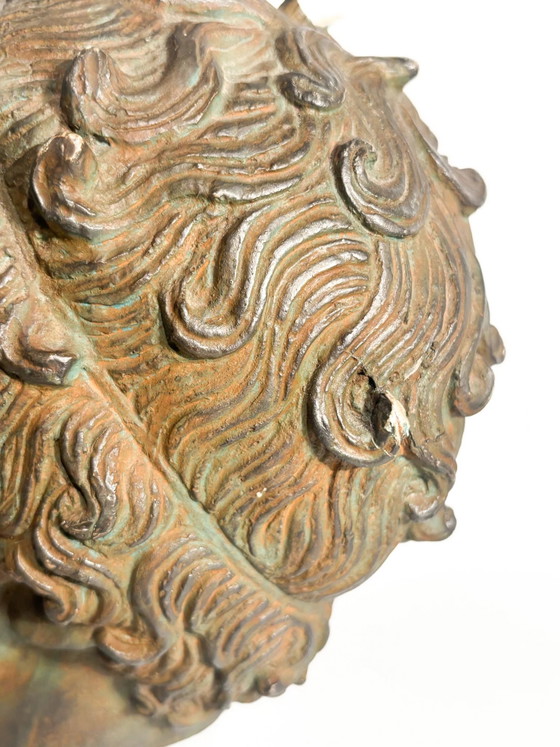 Head of the Boxer Satyros of Elis in Molded Marble, 20th Century – Sculpture (photo 7 of 10)