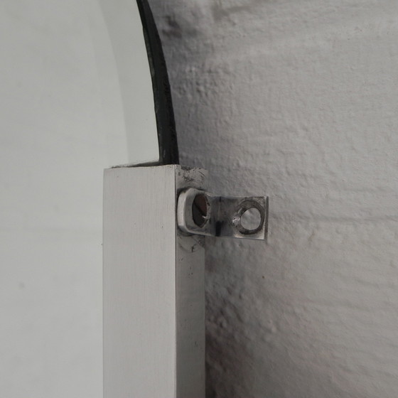 Image 1 of Specchio Art Déco con vetro tagliato e cornice in alluminio, anni &#39;30