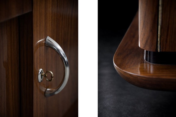 Image 1 of Vintage Rare Large French Art Deco Walnut Buffet, 1920s