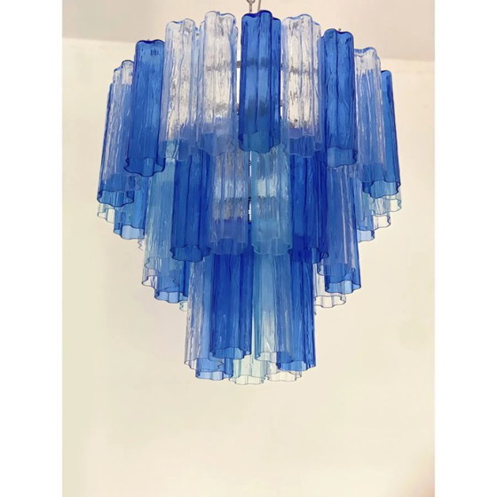 Image 1 of Lampadario Tronchi di lusso contemporaneo tricolore in stile muranese in stile Venini
